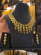Turkish Style Neck Set Full Gold - Gold Plated