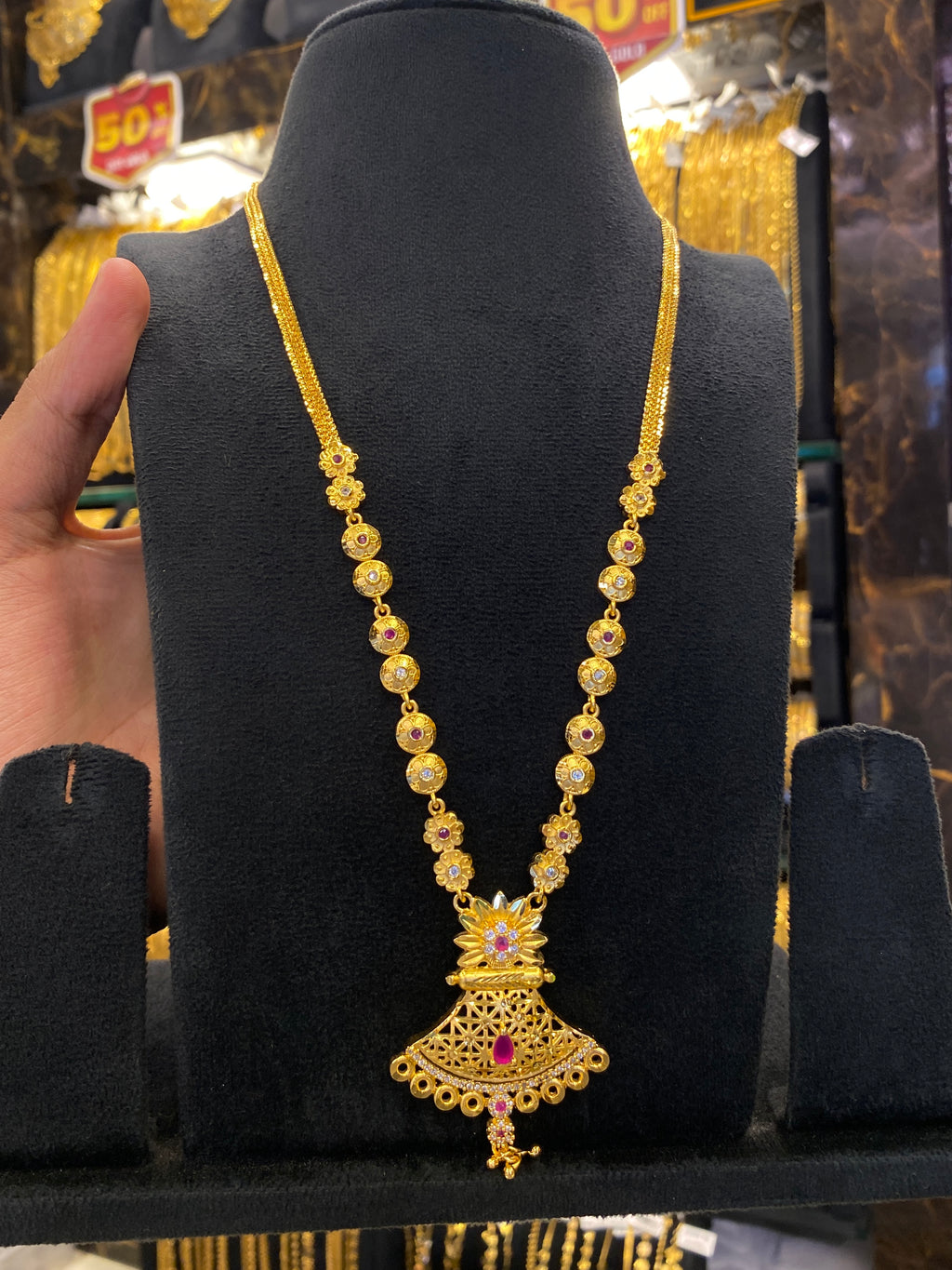 Statement Sleek Long Set - Gold Plated
