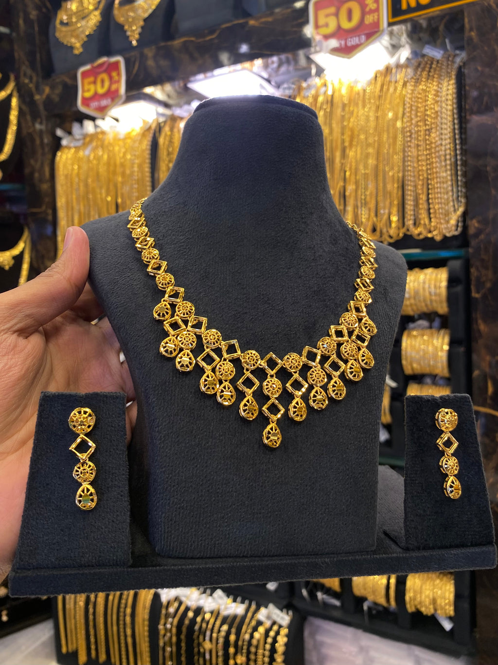 Turkish style neck set - Gold plated