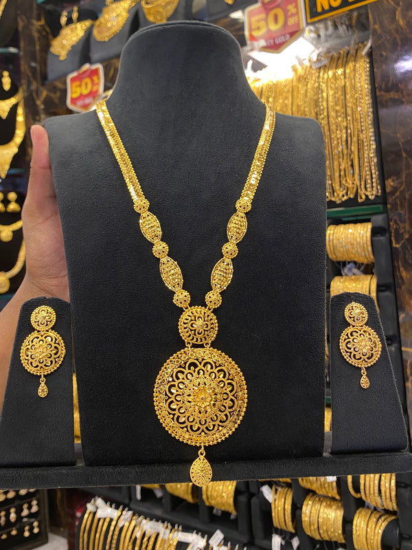Calcutta Style Gold Plated Long Set