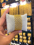 Gold plated bangle Kada 1pcs - Netted style