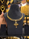 Statement Neck Set Cz Stone - Gold Plated