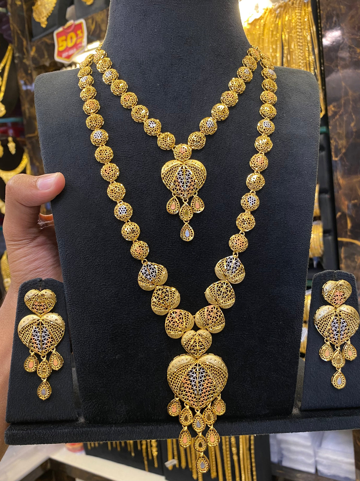 Turkish Style Combo Set Tri Mix - Gold Plated