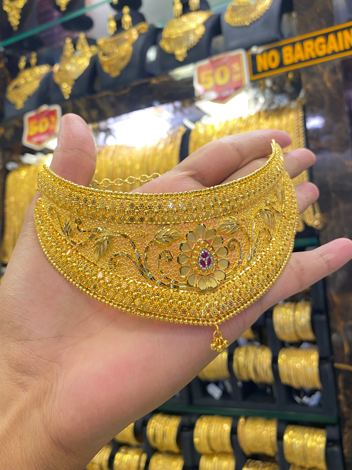 Calcutta Style Choker - Gold Plated