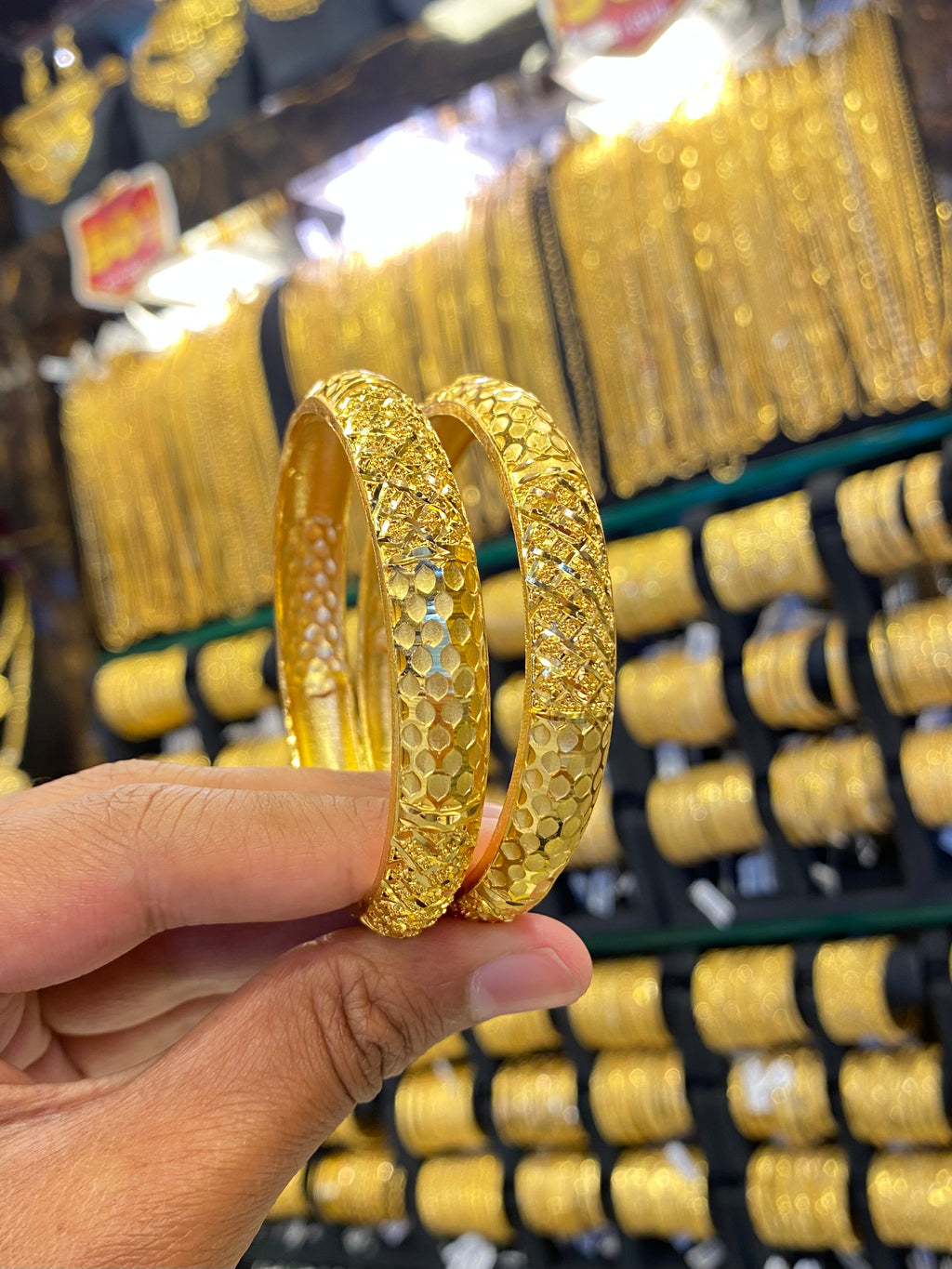 Gold Plated Bangle 2Pcs - Calcutta Style