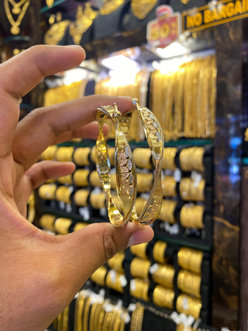 Arabic bangles 2pcs - Rhodium plated