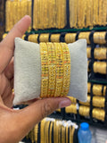 Gold Plated Bangle 4Pcs Meenakari Enamel