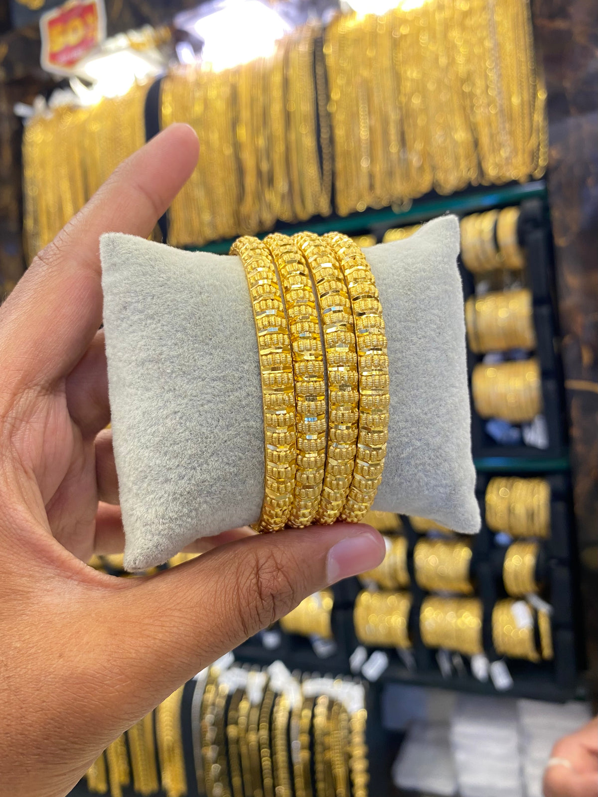 Gold plated bangles - 4pcs