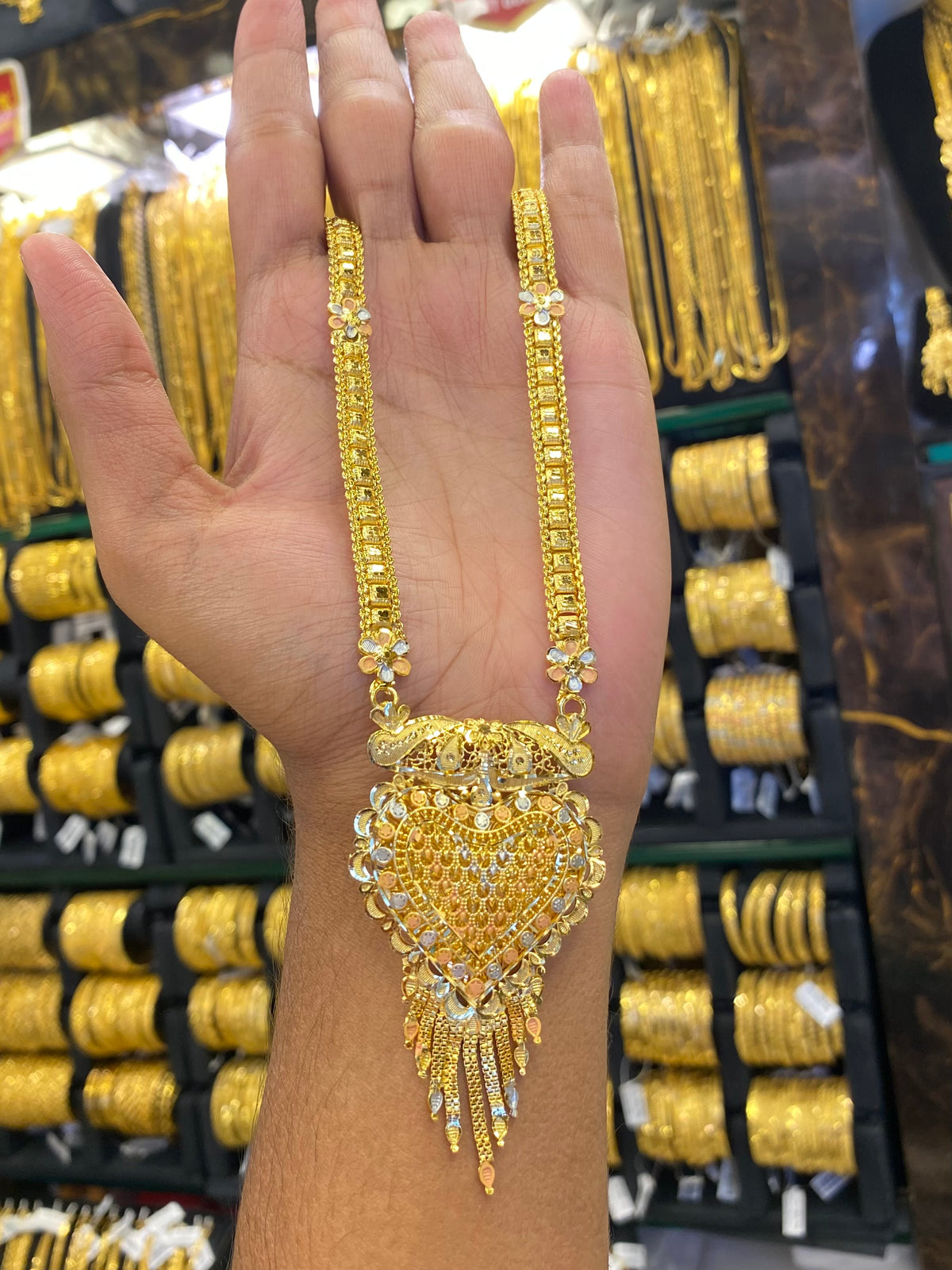 Indian Style Long Set Tri Mix - Gold Plated