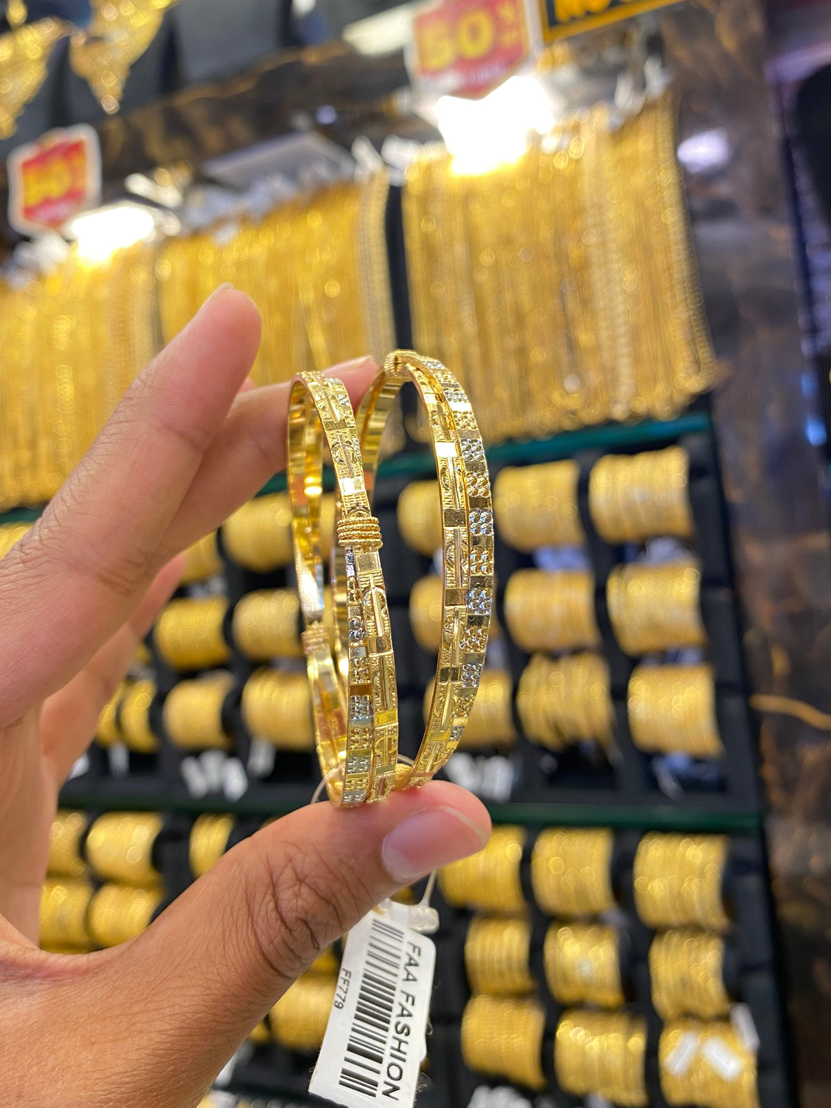 Arabic style Bangle 2Pcs
