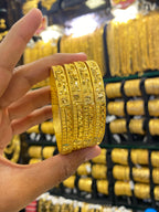Gold Plated Bangle 4Pcs Full Gold