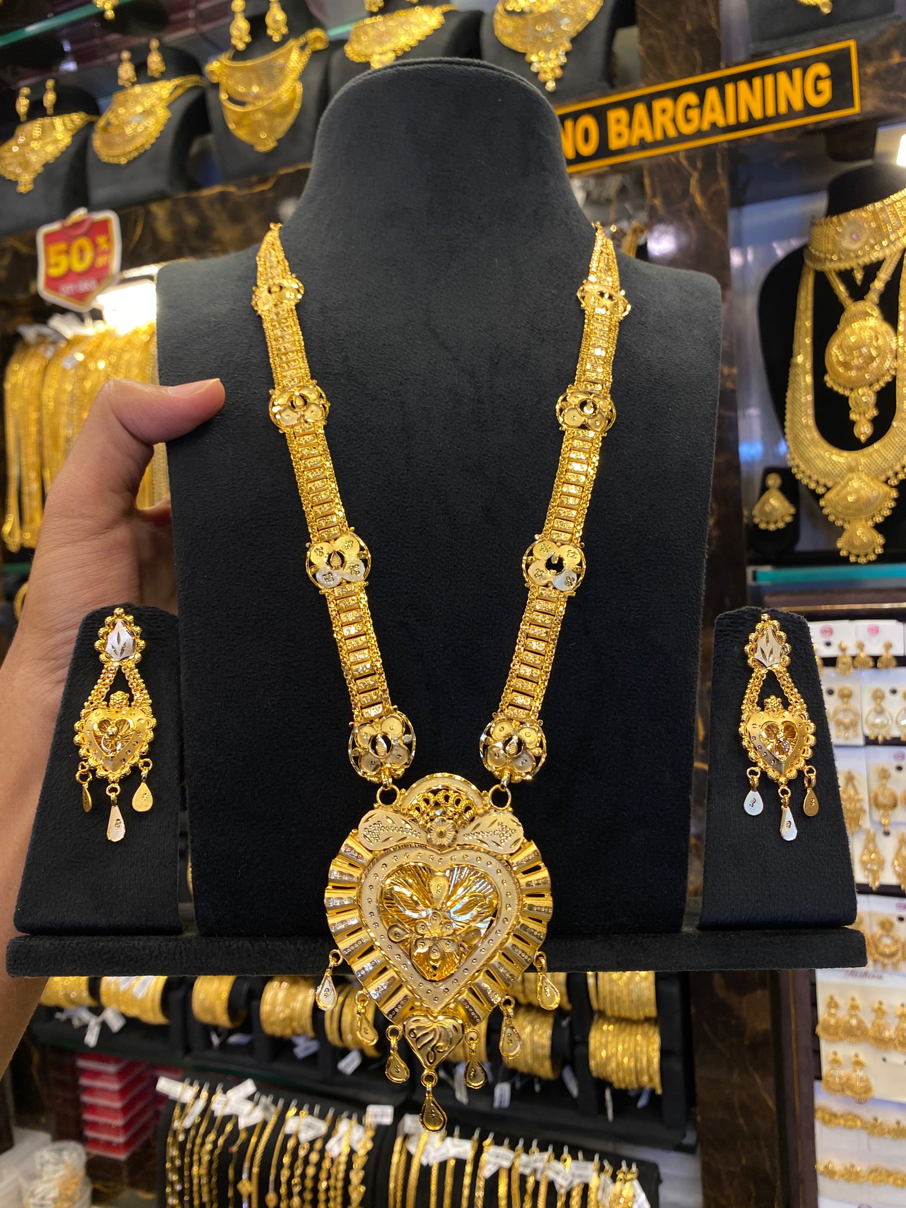 One Gram Gold Plated Long Set