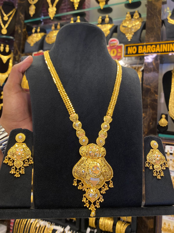 Calcutta Style Gold Plated Long Set