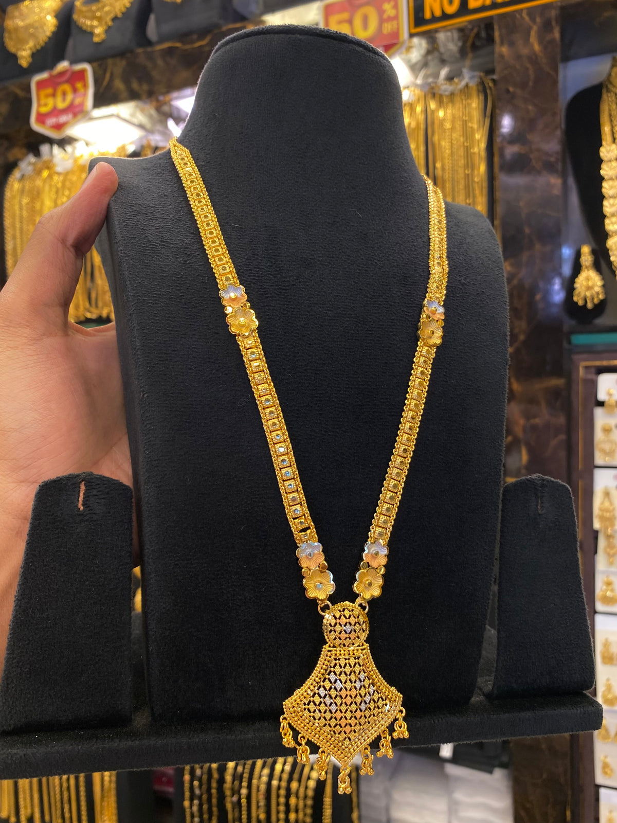 Indian Style Long Set  Tri Mix - Gold Plated