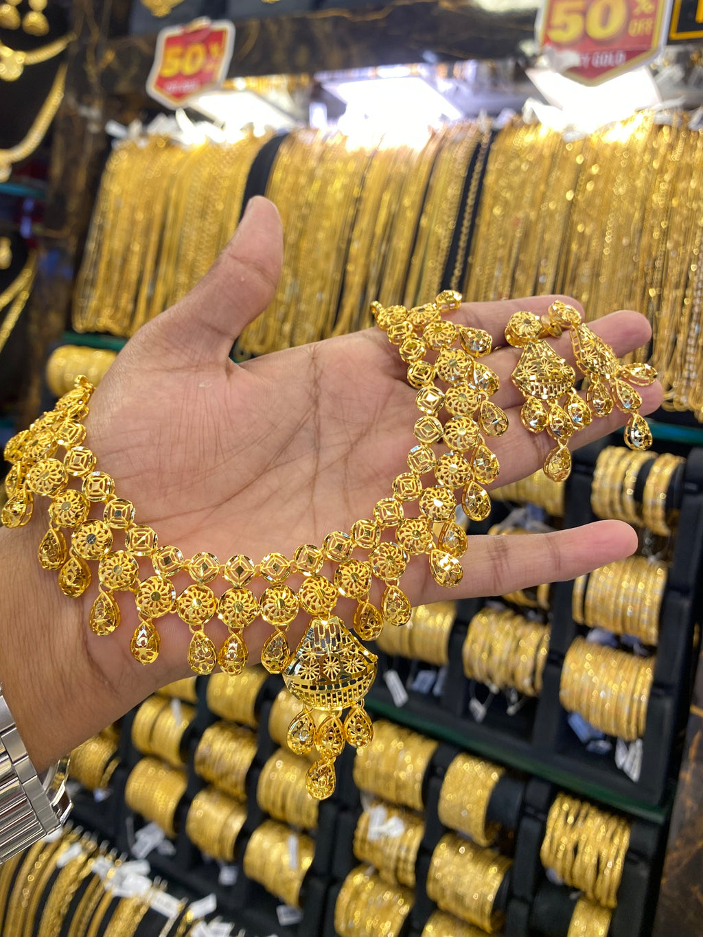 Turkish style neck set - Gold plated