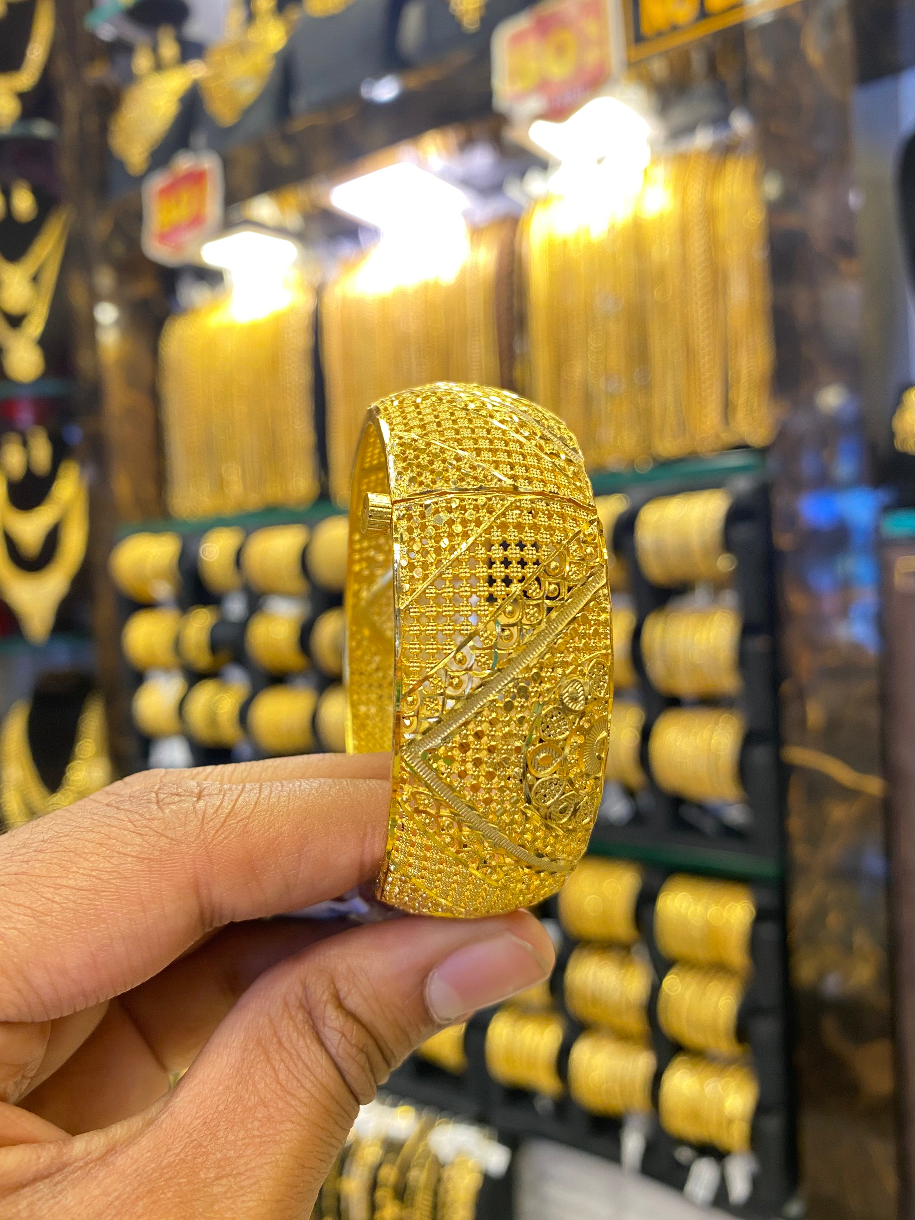 Gold plated kada bangle bala type - 1Pcs