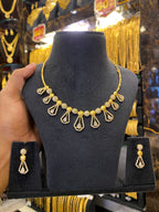 Cz Neck Set Full White - Gold Plated