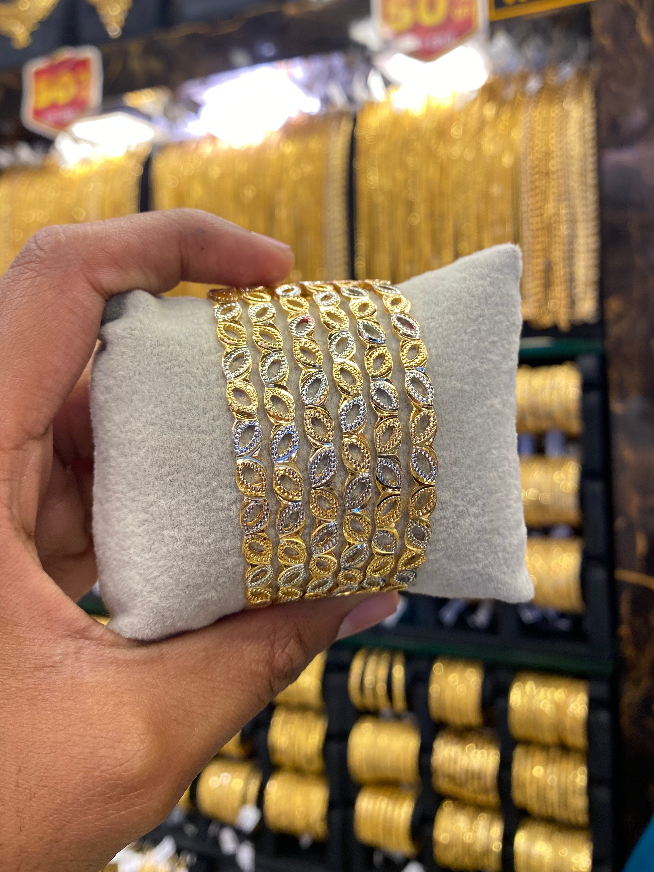 Arabic bangle set of 6 - Sleek style