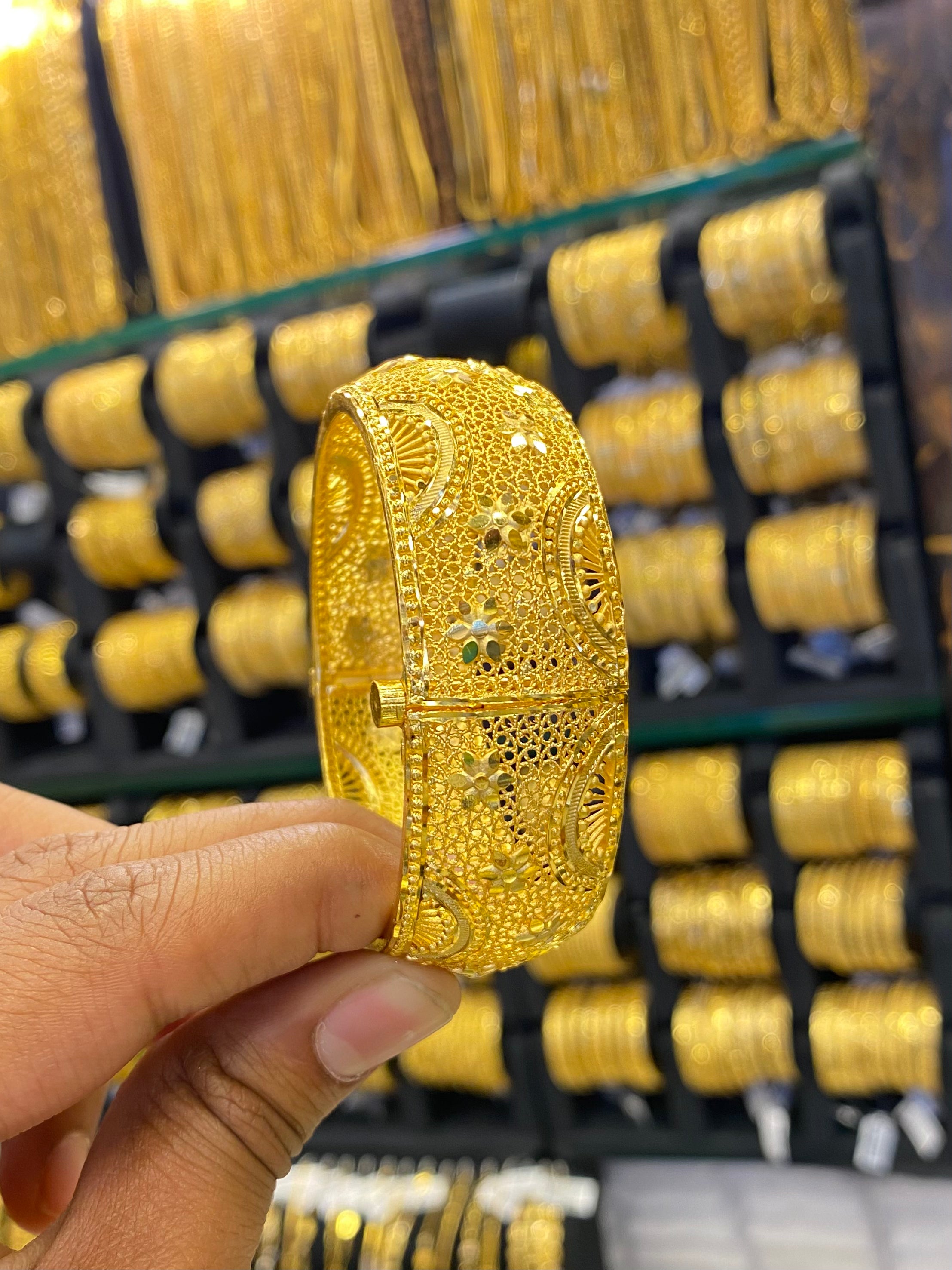 Gold plated kada bangle Bala type - 1Pcs