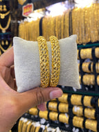 Gold plated bangle set of 2 - Calcutta style