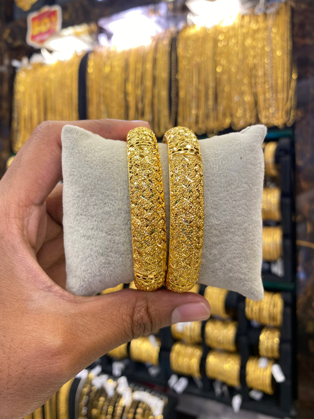 Gold plated bangles set of 2 - Calcutta style