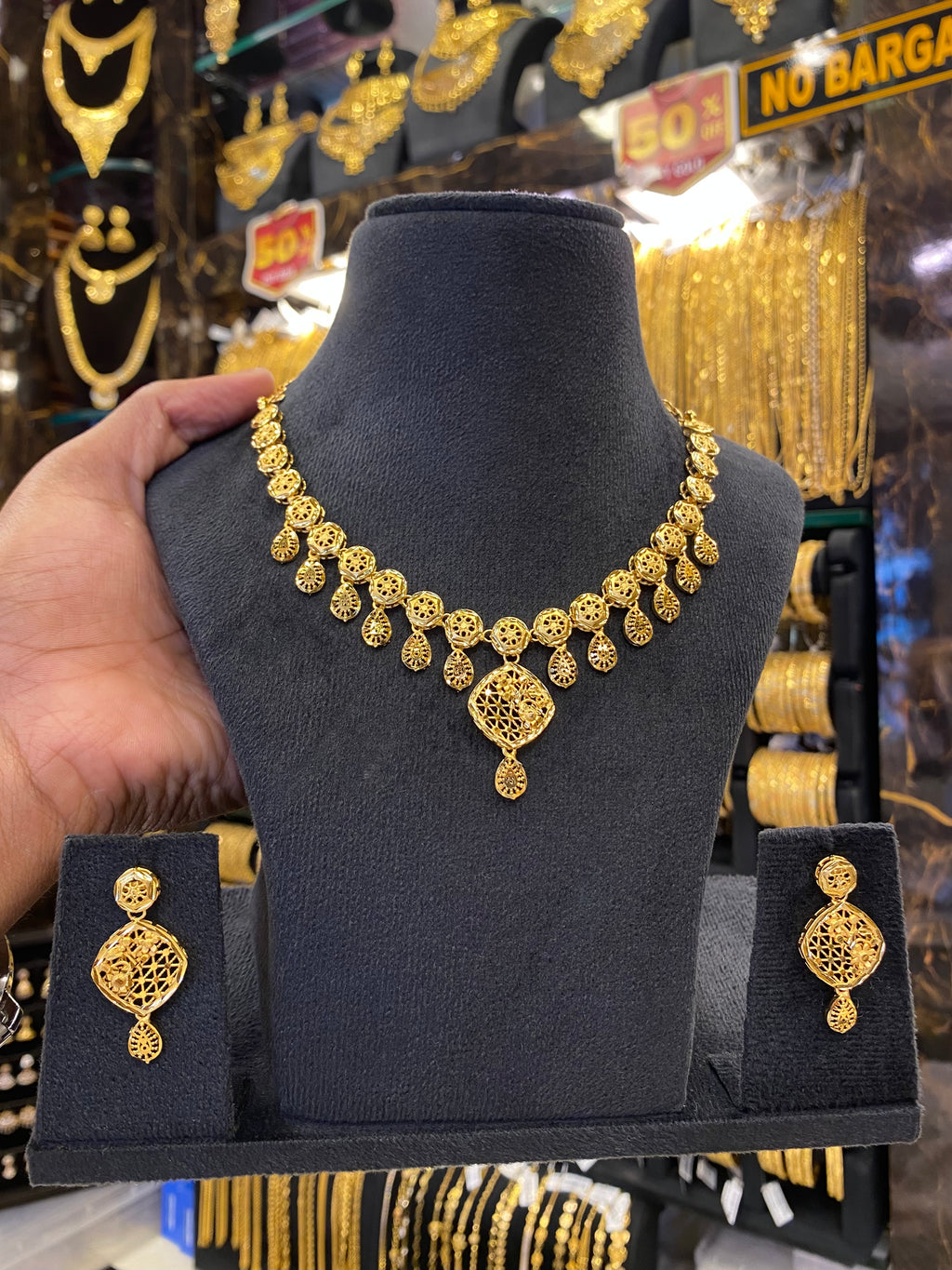 Turkish style neck set - Gold plated