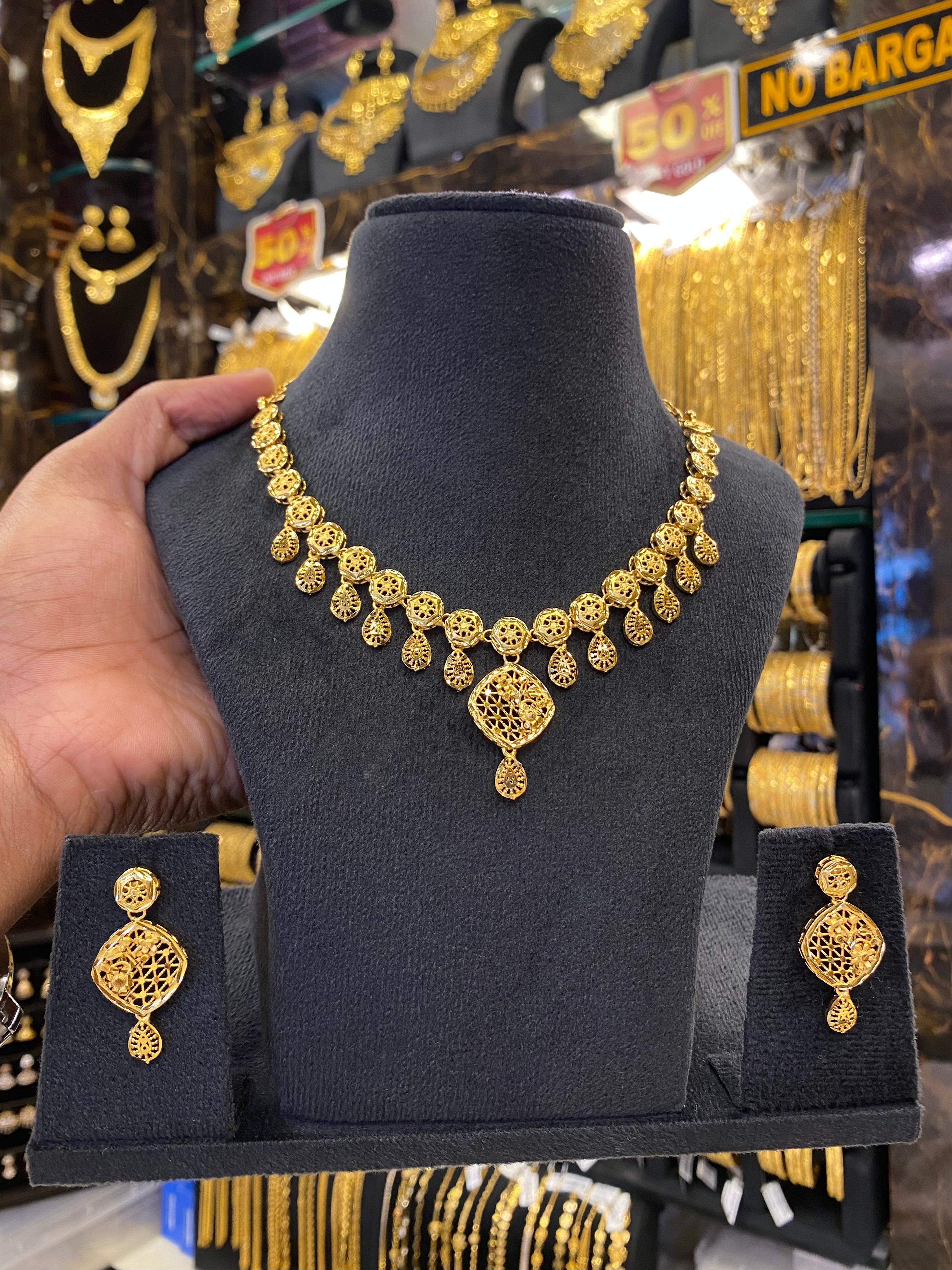Turkish style neck set - Gold plated