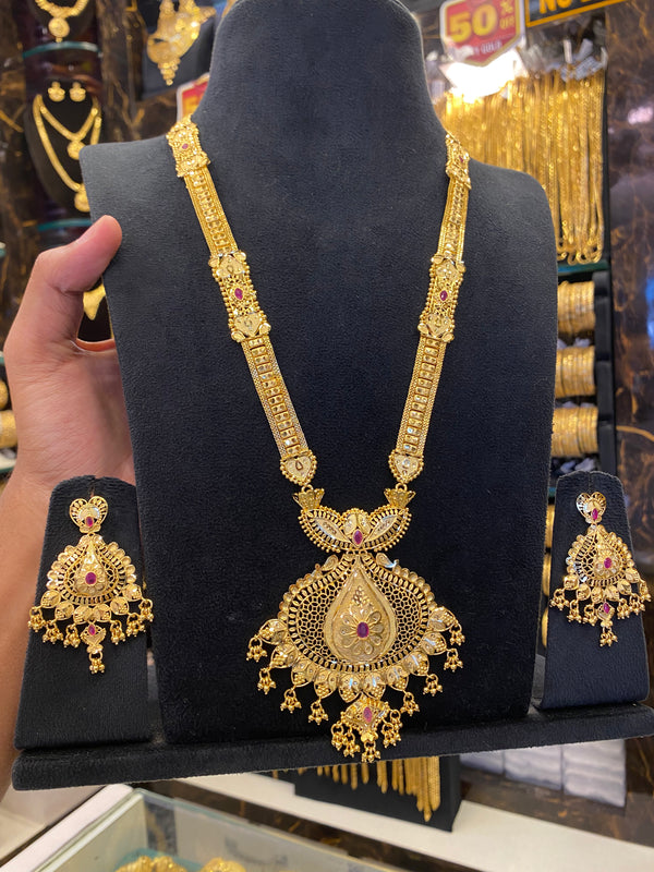 Indian Style Long Haram - Gold Plated
