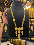 Indian Style Long Set Flowral - Gold Plated