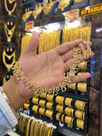 Cz Neck Set White Stone - Gold Plated