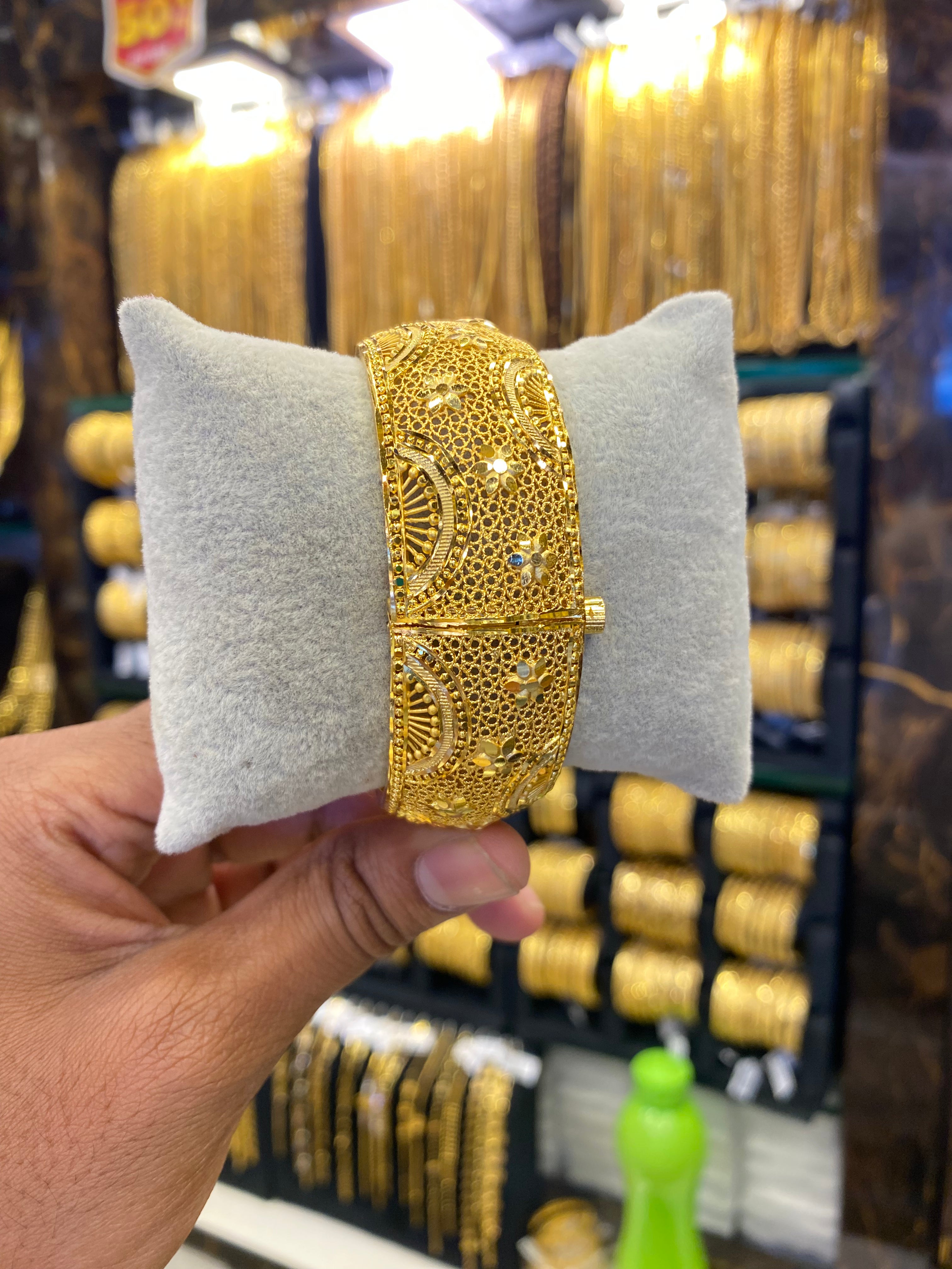 Gold plated kada bangle Bala type - 1Pcs
