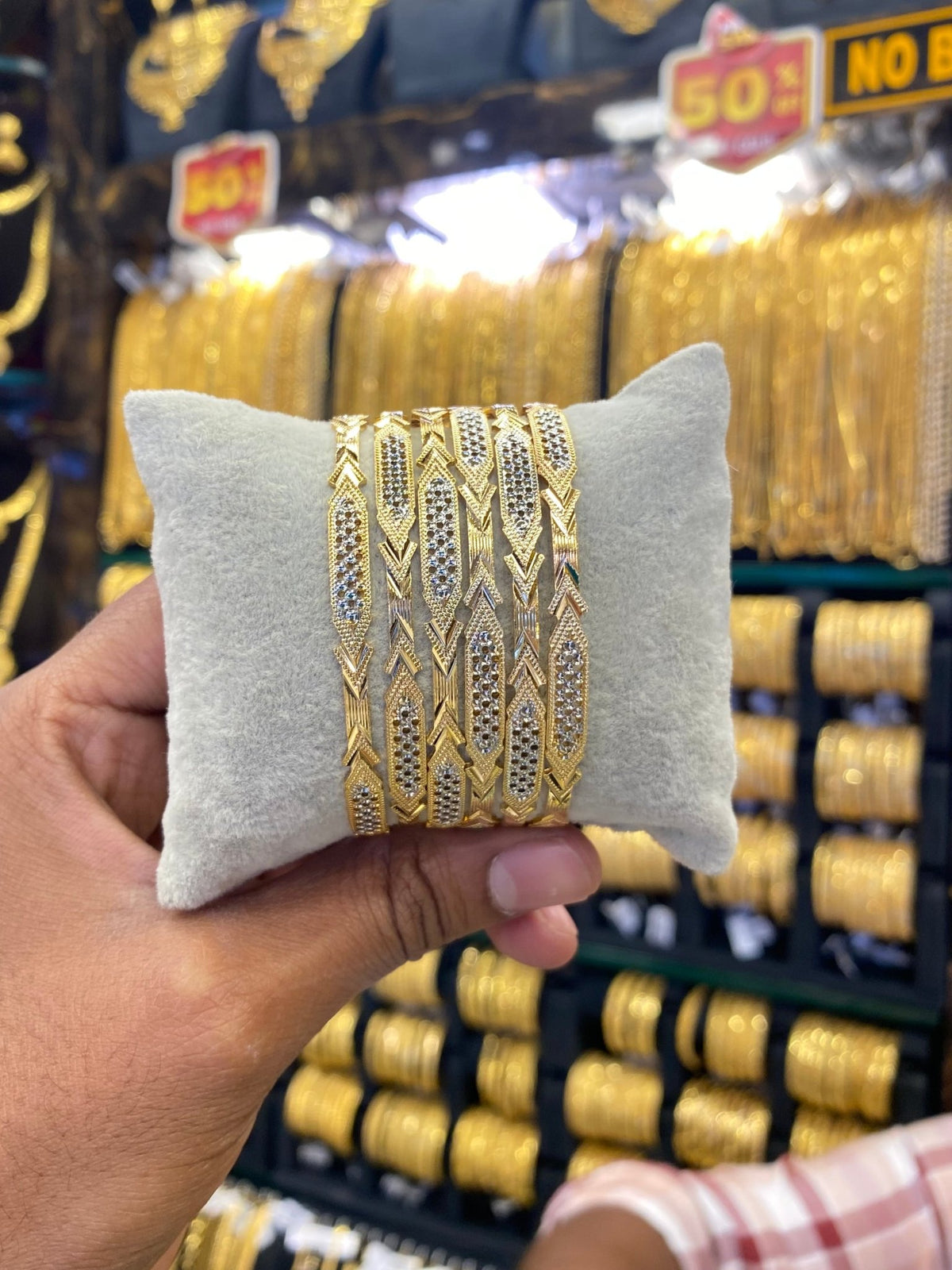 Arabic Bangles 6pcs set - sleek style - FAA FASHION