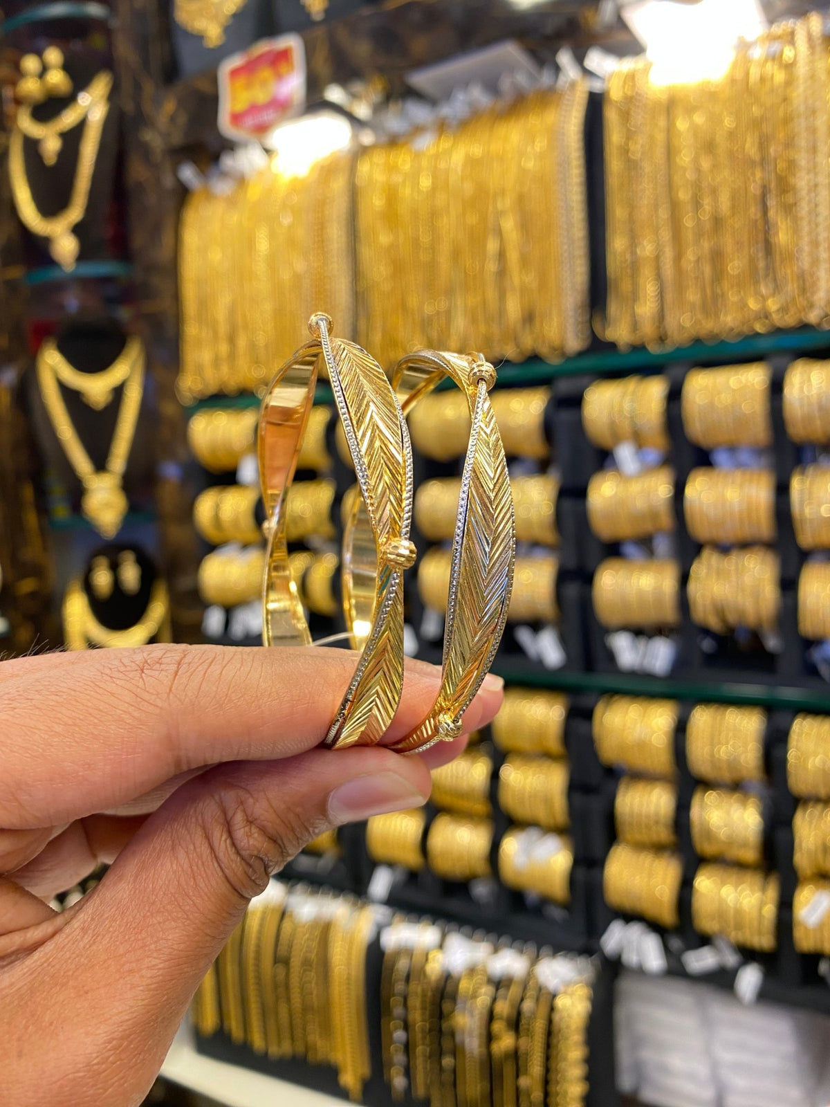 Arabic Style Bangle 2Pcs - Rodhium Plated - FAA FASHION