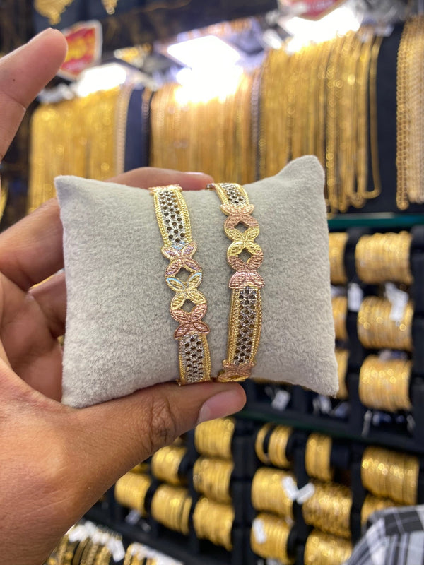 Arabic style bangle - Tri colour - FAA FASHION
