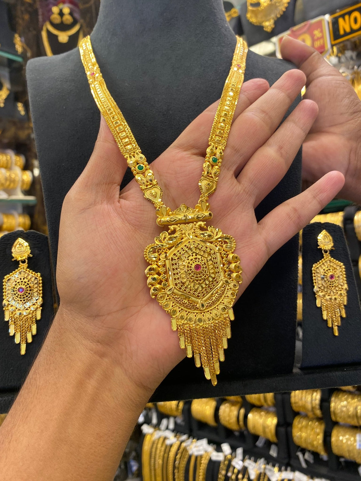 Calcutta Style Long Set - Gold Plated - FAA FASHION