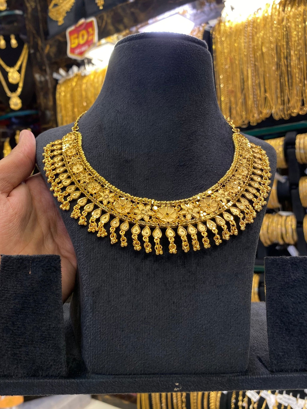 Calcutta Style Neck Set - Gold Plated - FAA FASHION