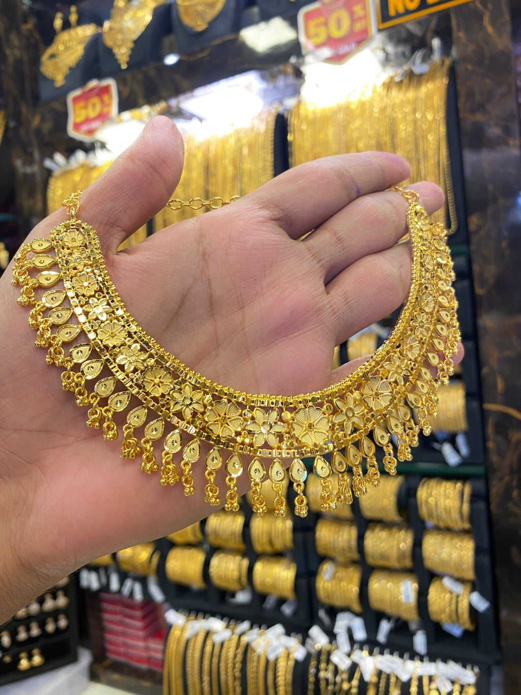 Calcutta Style Neck Set - Gold Plated - FAA FASHION