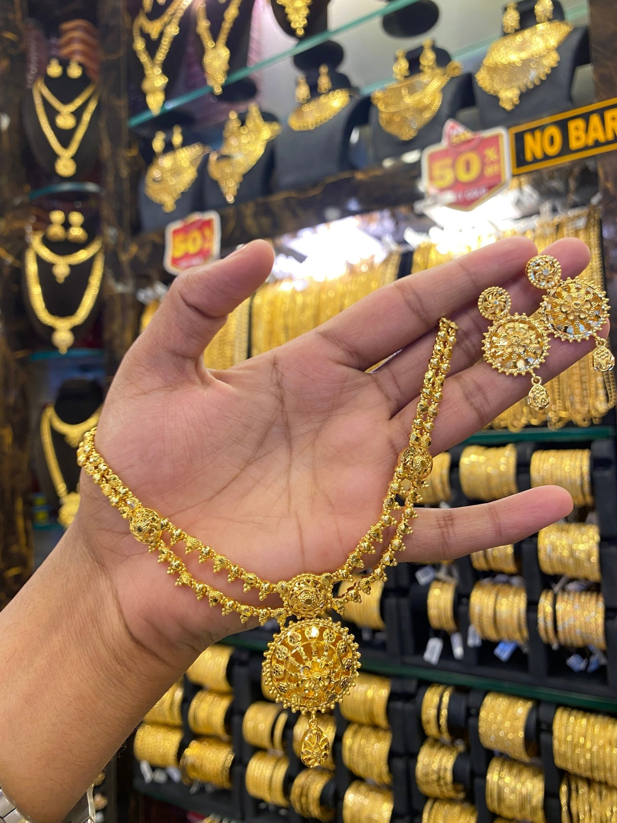 Calcutta Style Neck Set - Gold Plated - FAA FASHION