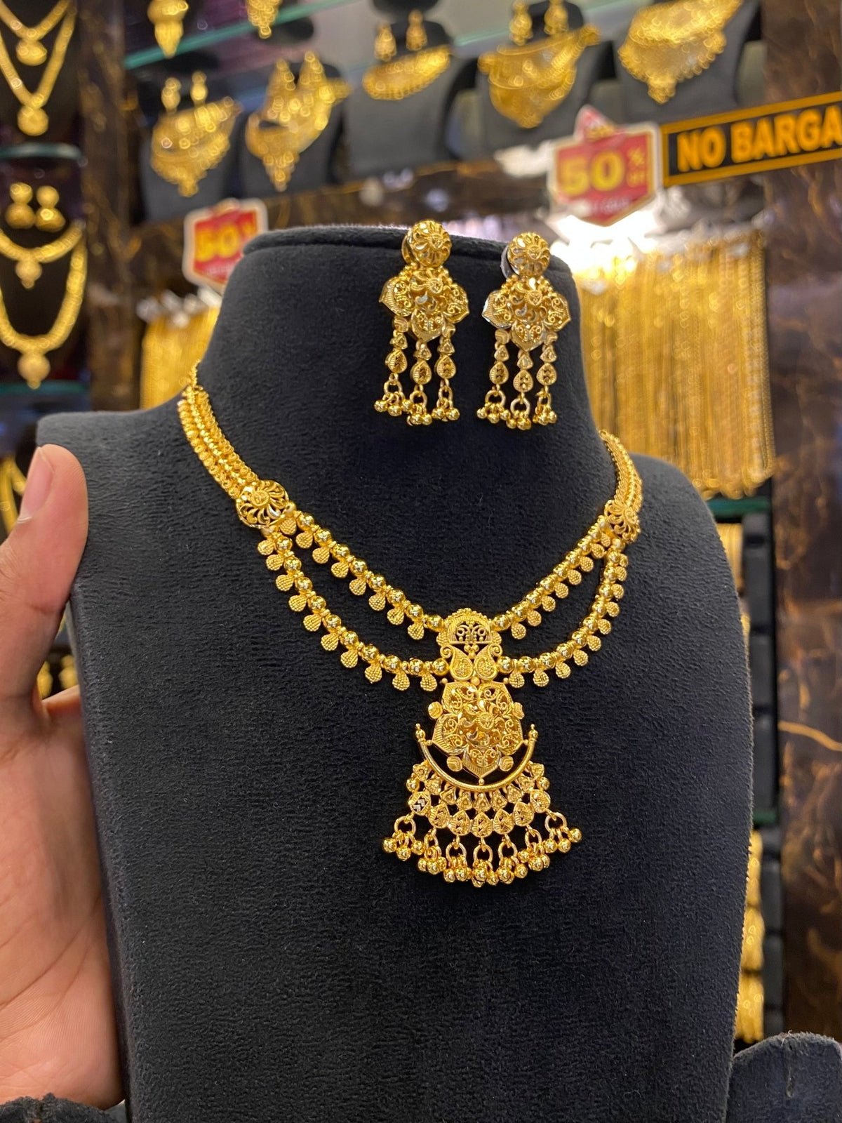 Calcutta Style Neck Set - Gold Plated - FAA FASHION