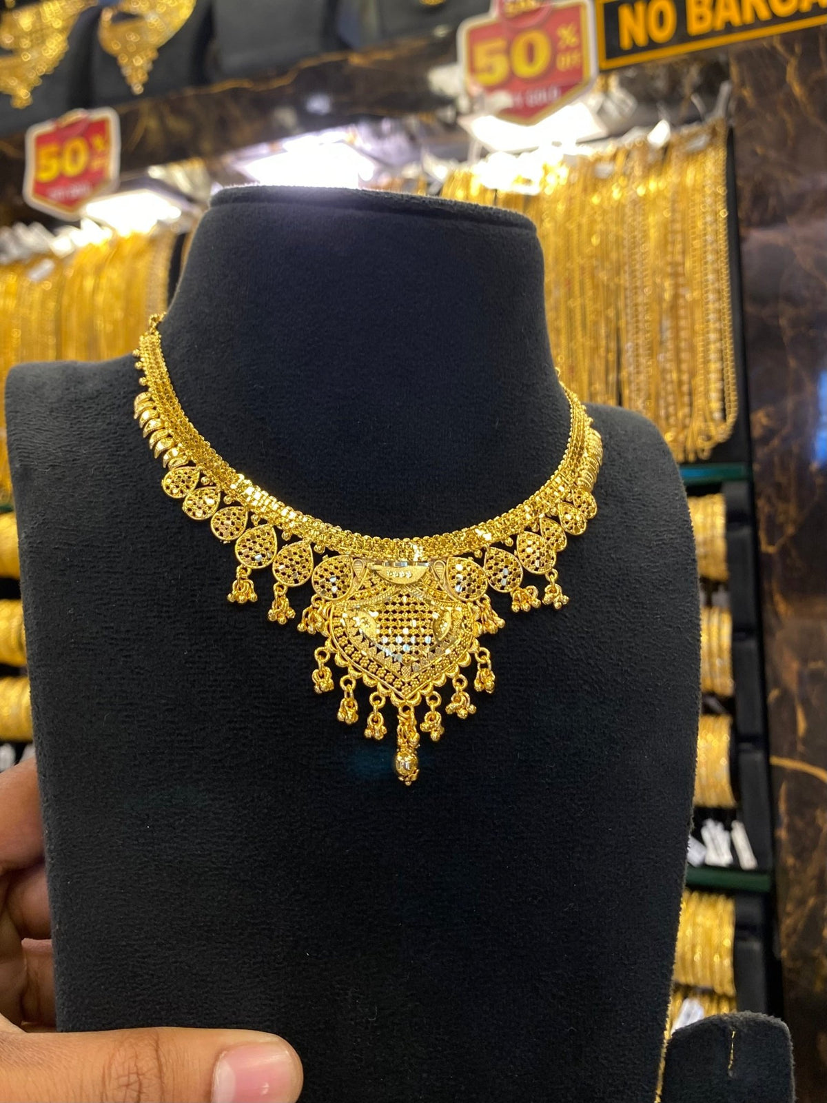Calcutta Style Neck Set - Gold Plated - FAA FASHION