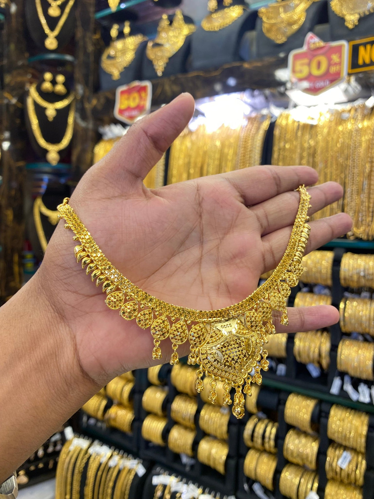 Calcutta Style Neck Set - Gold Plated - FAA FASHION