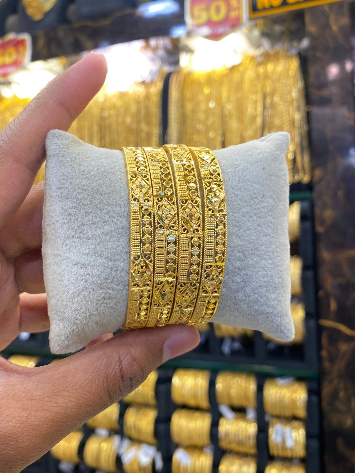 Gold plated Bangles set of 4 - FAA FASHION