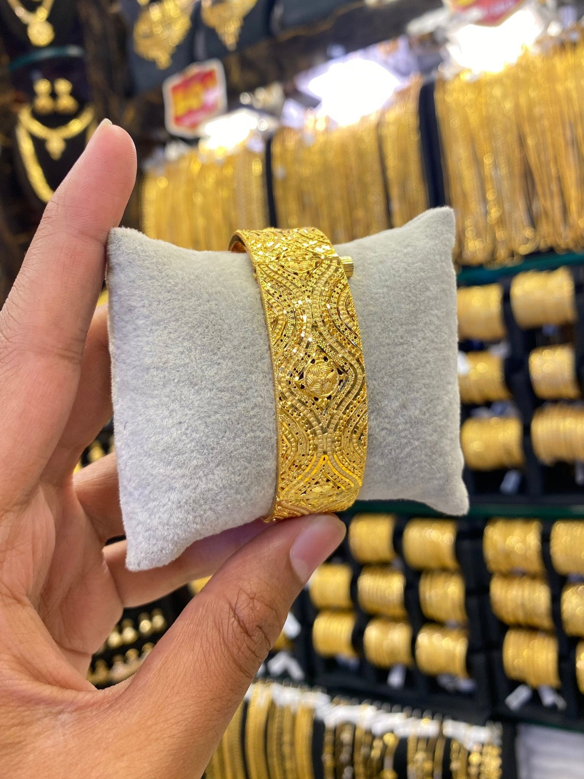 Gold Plated Kada Bangle Screw Type - 1Pcs - FAA FASHION
