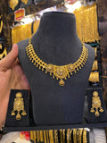 Gold plated neck set - Drops design - FAA FASHION