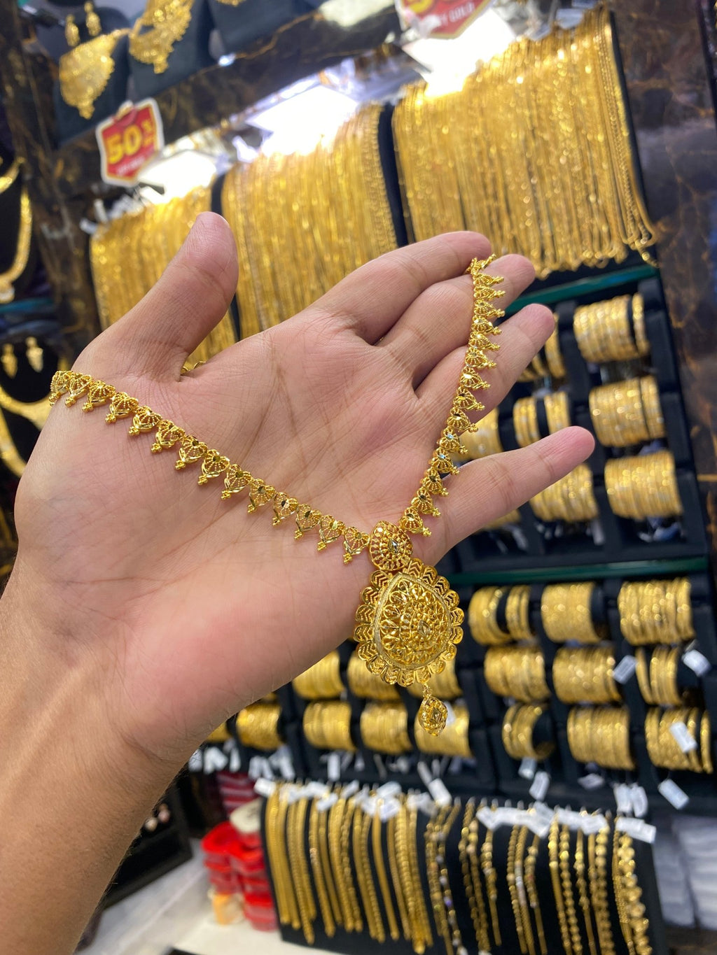 Gold plated neck set - Premium finish - FAA FASHION
