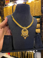 Gold plated neck set - Tri colour - FAA FASHION
