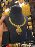 Gold plated neck set - Tri colour - FAA FASHION