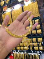 Gold plated neck set - Tri colour - FAA FASHION
