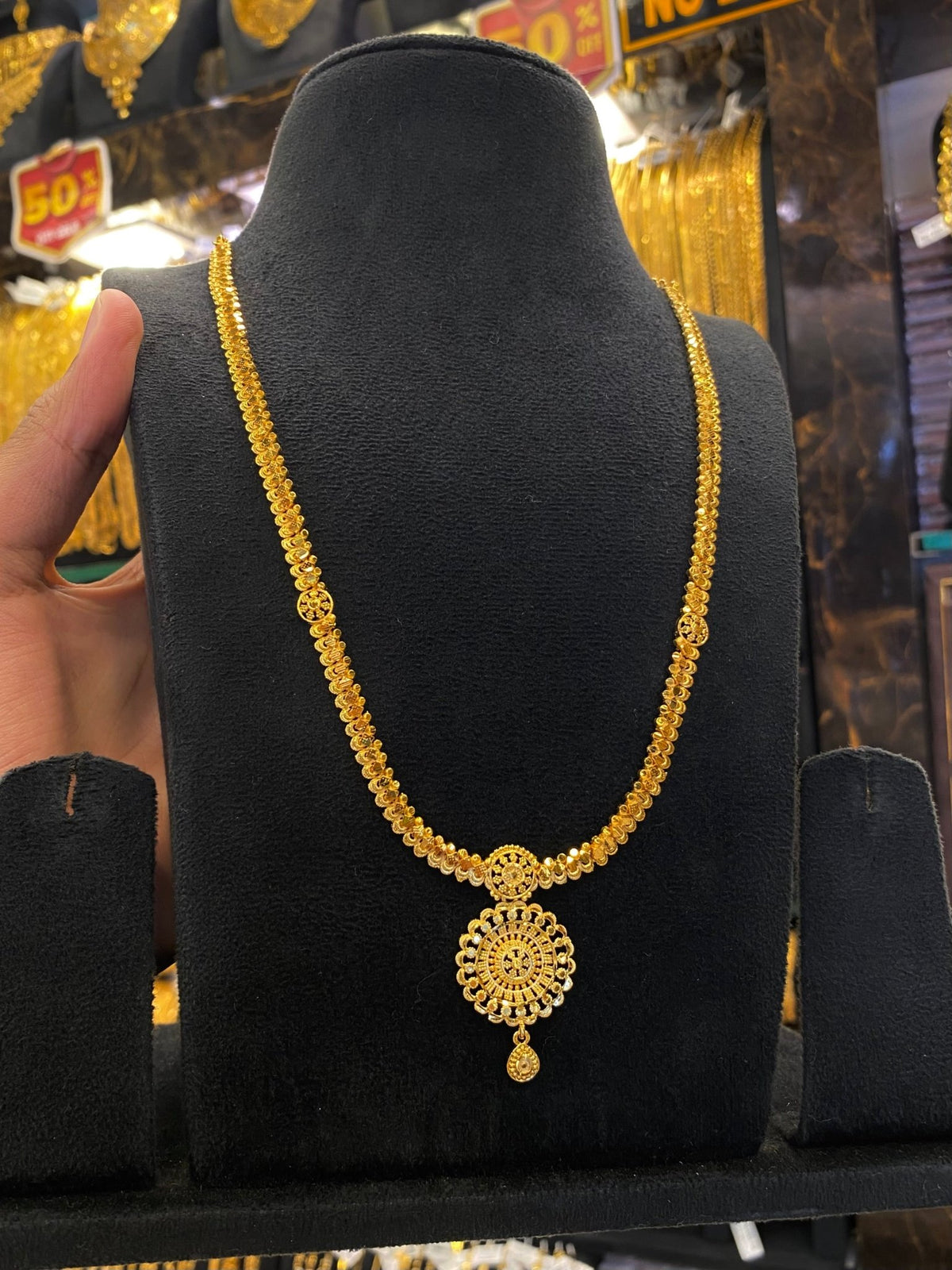 Indian Style Middle/Short Set - Gold Plated - FAA FASHION