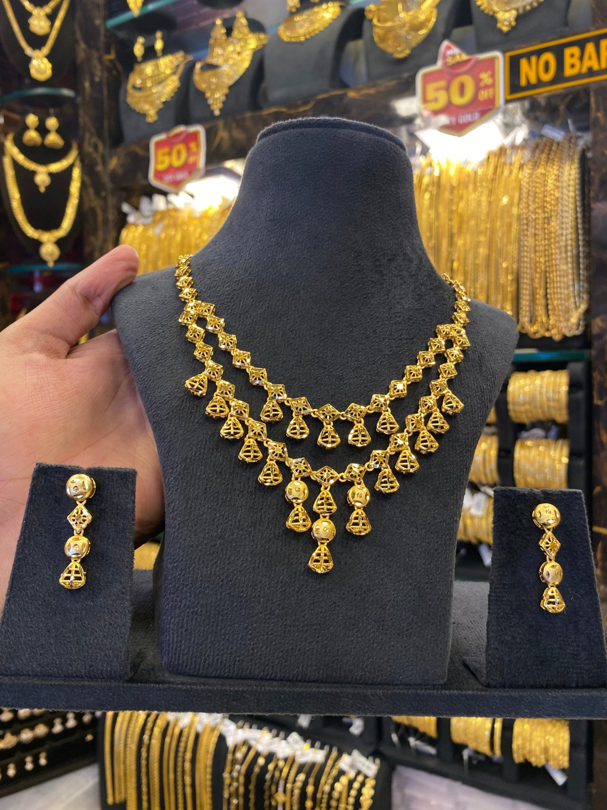 Turkish 2 layer neck set - Gold plated - FAA FASHION